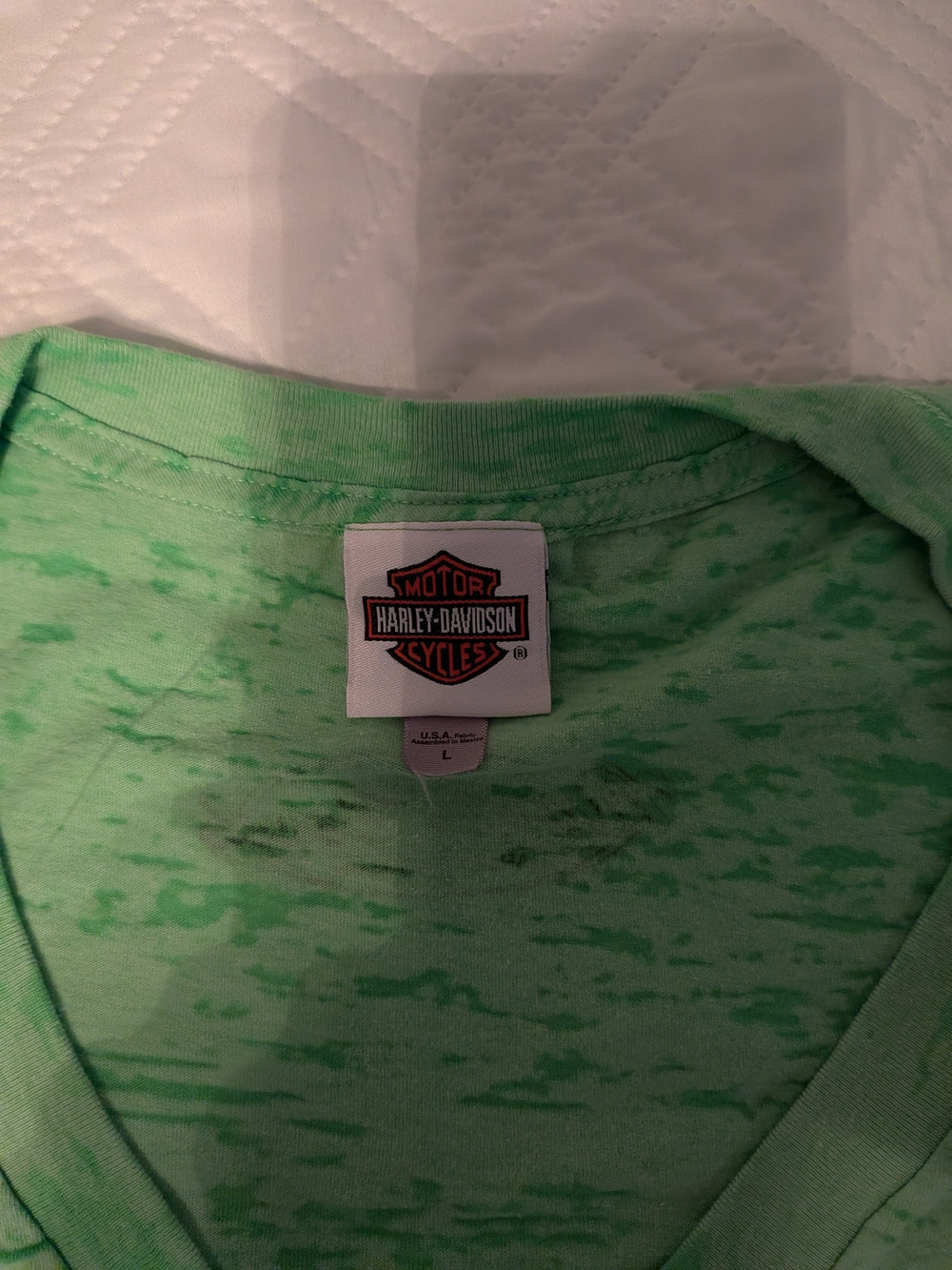 Harley-Davidson Women's Green V-Neck 'Spring Bike Week' Tee - Picture 2 of 3